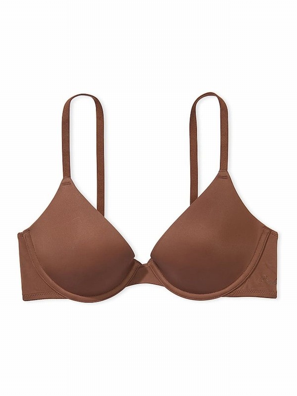 Beige Victoria Secret Nude Mousse T Shirt Bras | SNVCK7420