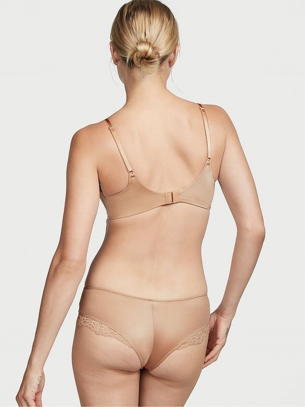Beige Victoria Secret Nude Obsessed Push Up Bras | CXGEA2718