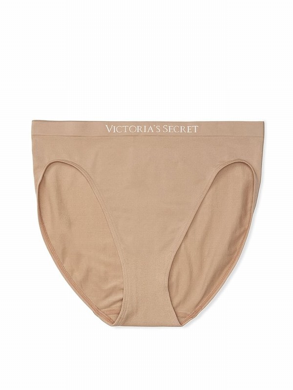 Beige Victoria Secret Nude Praline Brief Underwear | RLQXZ4305