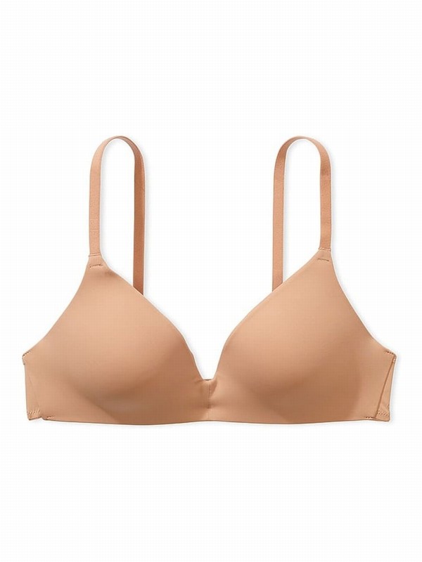 Beige Victoria Secret Nude Praline Non WiPush Up Bras | BWSXJ4357