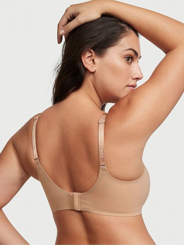 Beige Victoria Secret Nude Silicone Lightly Lined Loungelette Bras | ALOJU2013