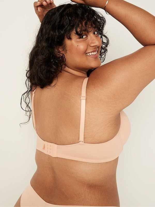 Beige Victoria Secret Nude Super Push Up Bras | IZDBQ9230