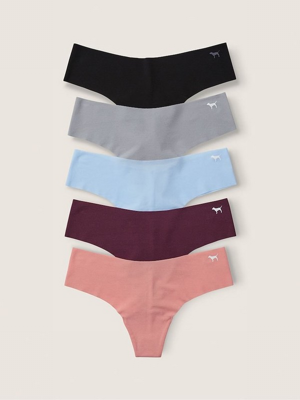 Beige Victoria Secret Nude Thong Smooth No Show Multipack Underwear | MYXSN7083