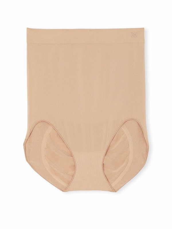 Beige Victoria Secret Praline Nude Brief Seamless Shaping™ High Waist Underwear | ZKHDJ8713