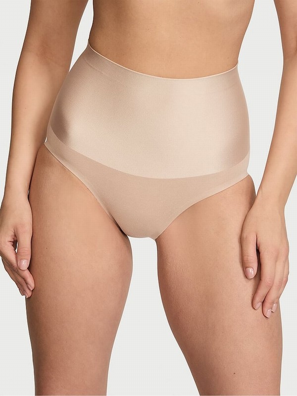 Beige Victoria Secret Praline Nude Brief Shaping Underwear | SMNGA3762