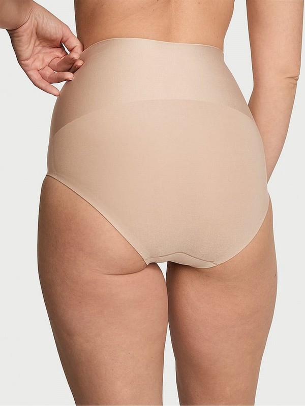 Beige Victoria Secret Praline Nude Brief Shaping Underwear | SMNGA3762