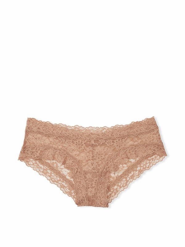 Beige Victoria Secret Praline Nude Cheeky Underwear | VJTML7403