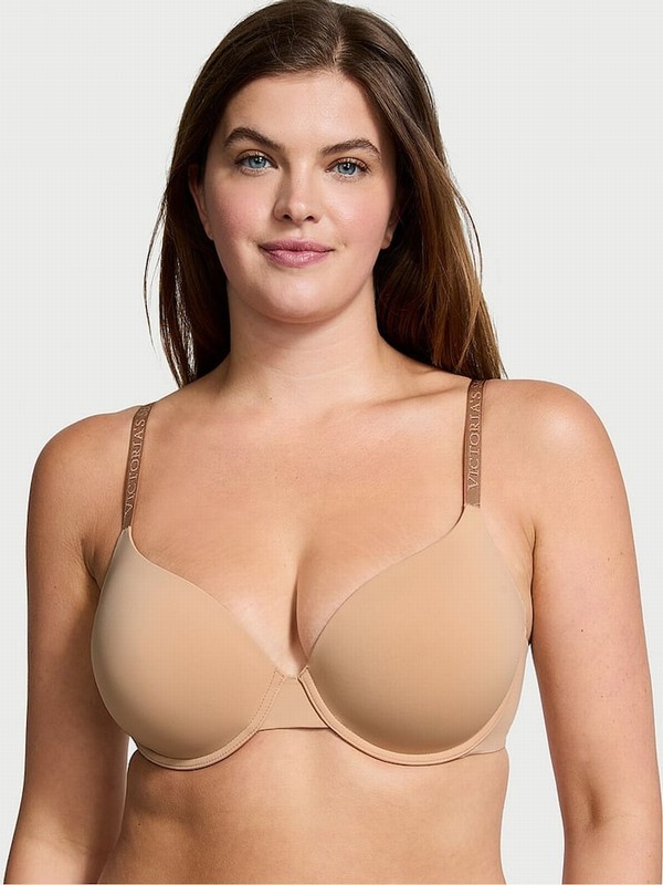 Beige Victoria Secret Praline Nude Demi Lightly Lined Bras | PLNVK8063
