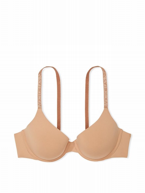 Beige Victoria Secret Praline Nude Demi Lightly Lined Bras | PLNVK8063