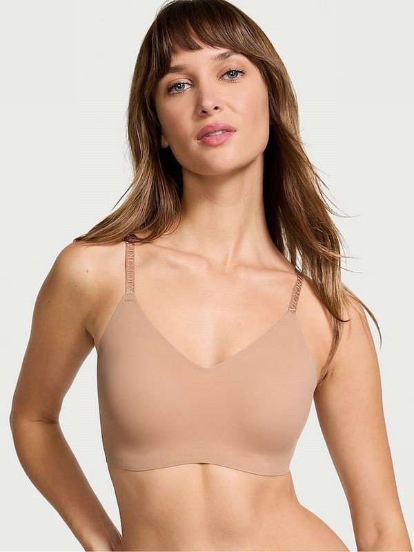 Beige Victoria Secret Praline Nude Lightly Lined Loungelette Bras | SDKXN9245