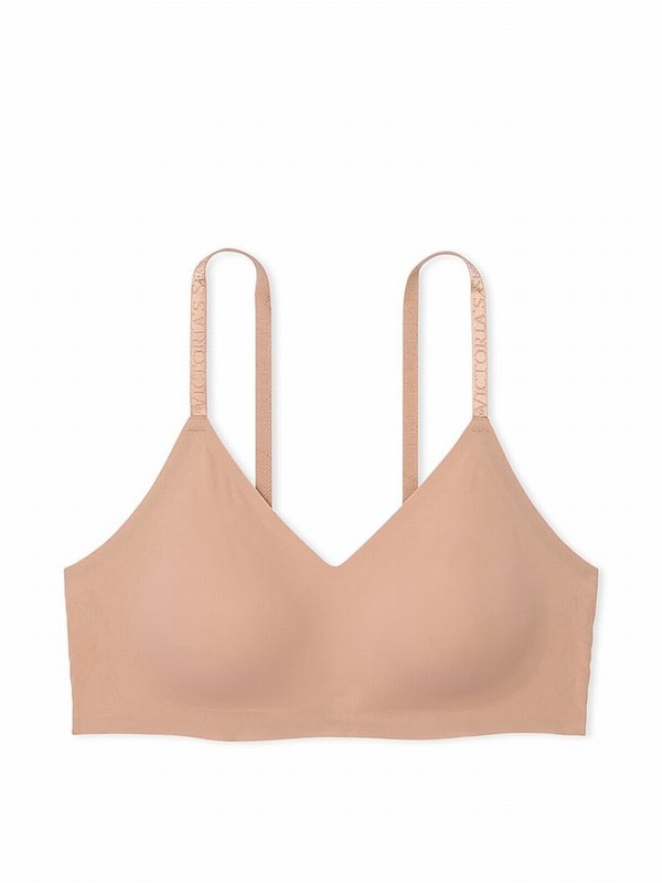 Beige Victoria Secret Praline Nude Lightly Lined Loungelette Bras | SDKXN9245