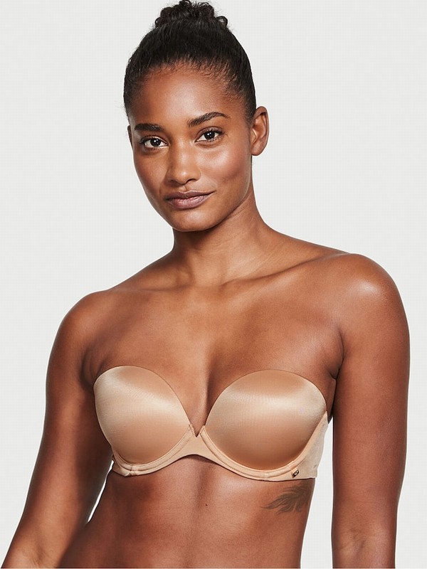 Beige Victoria Secret Praline Nude Smooth Strapless Multiway Bras | LGNFP0197