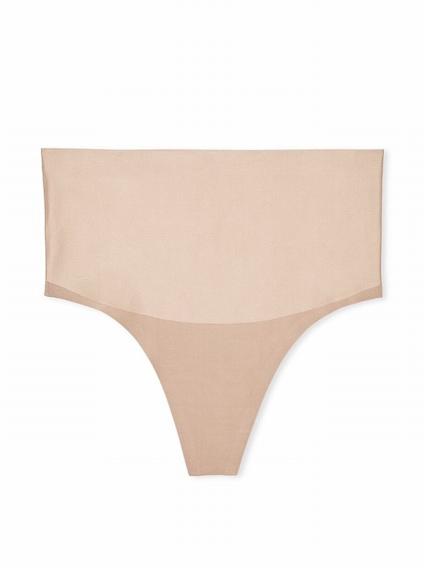 Beige Victoria Secret Praline Nude Thong Shaping Underwear | AGLTH9512
