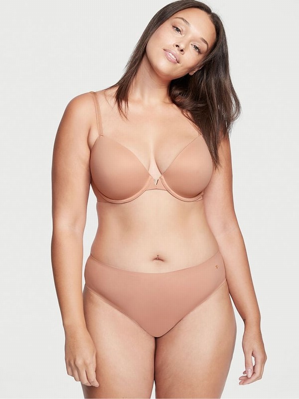 Beige Victoria Secret Sweet Nougat Nude Smooth Hipster Underwear | XCLUI1369