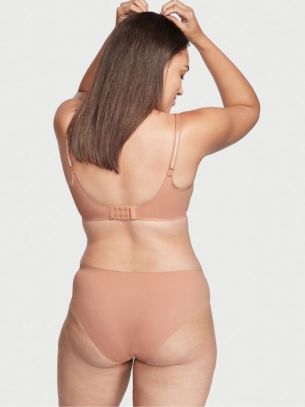 Beige Victoria Secret Sweet Nougat Nude Smooth Hipster Underwear | XCLUI1369