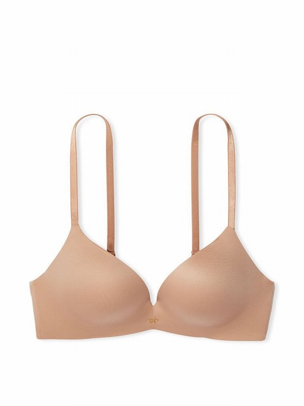 Beige Victoria Secret Sweet Praline Nude Smooth Non WiPush Up Bras | EASTV9152
