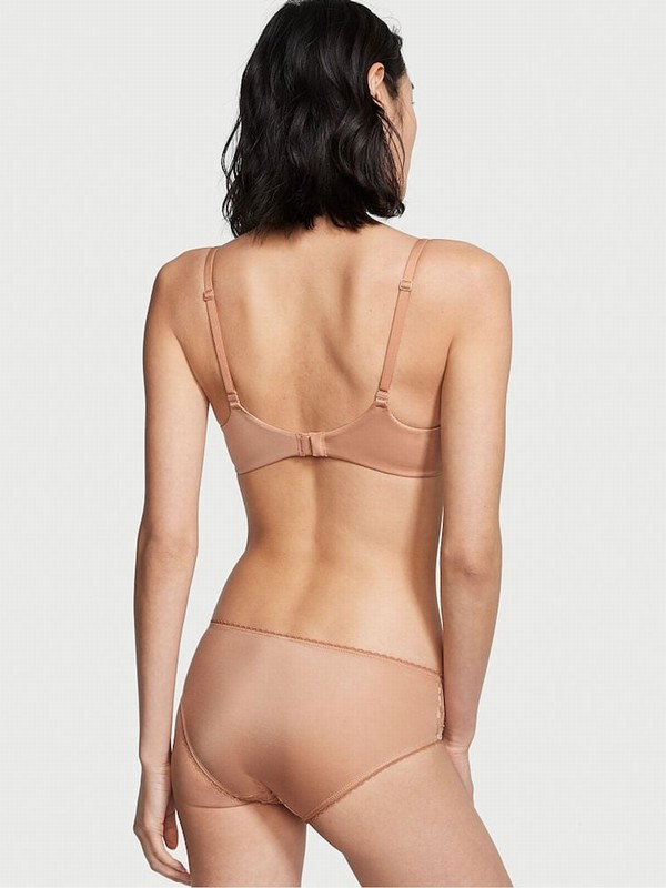 Beige Victoria Secret Sweet Praline Nude Smooth Push Up Bras | DWPZM5071