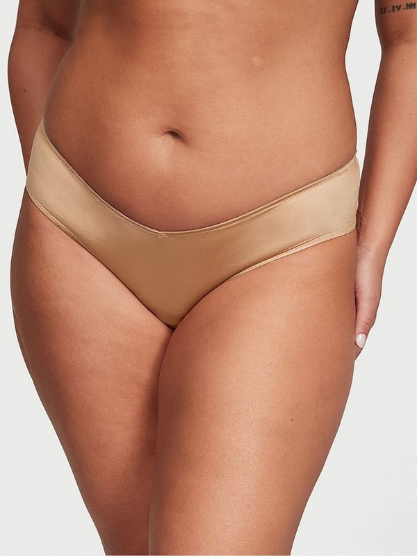 Beige Victoria Secret Toffee Nude Cheeky Underwear | VMOAX7830