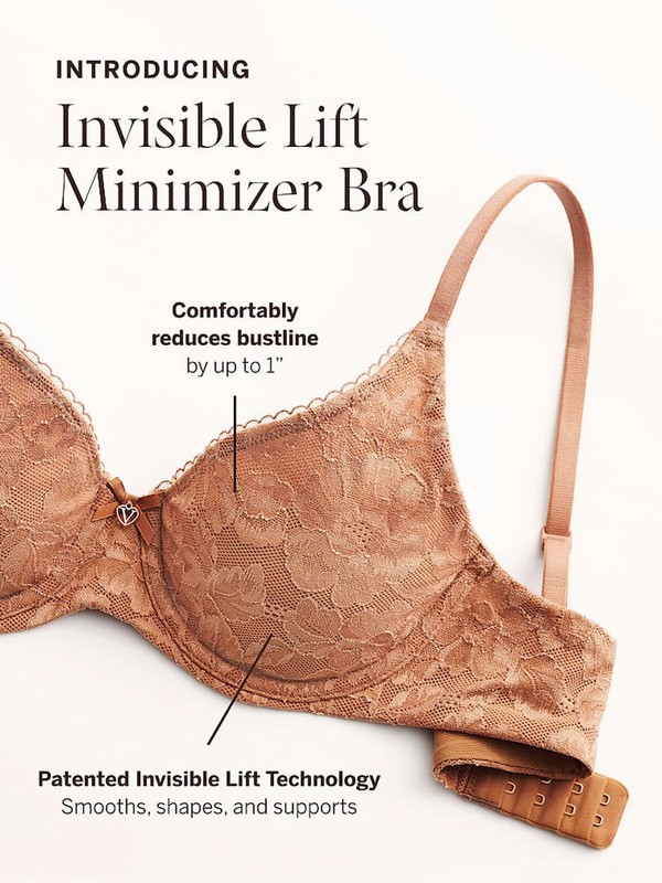 Beige Victoria Secret Toffee Nude Lace Minimiser Invisible Lift Minimiser Bras | VCTSI3856