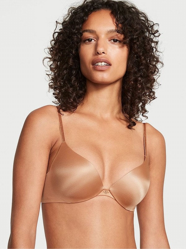 Beige Victoria Secret Toffee Nude Obsessed Push Up Bras | VEOUM7501