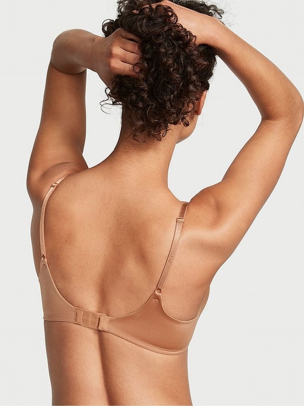 Beige Victoria Secret Toffee Nude Obsessed Push Up Bras | VEOUM7501