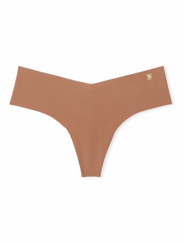 Beige Victoria Secret Toffee Nude Thong Underwear | VCOQS0394