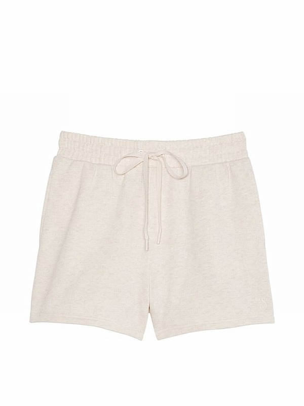 Beige / Grey Victoria Secret Natural Heather Forever Shorts | QUHAB2058