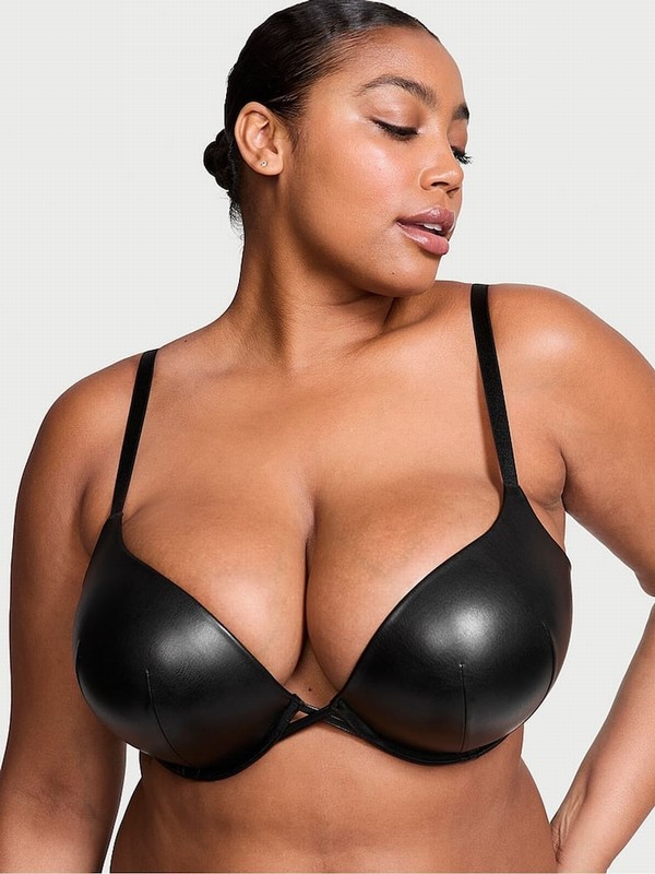 Black Victoria Secret Add 2 Cups Bombshell Bras | KTHAI8063