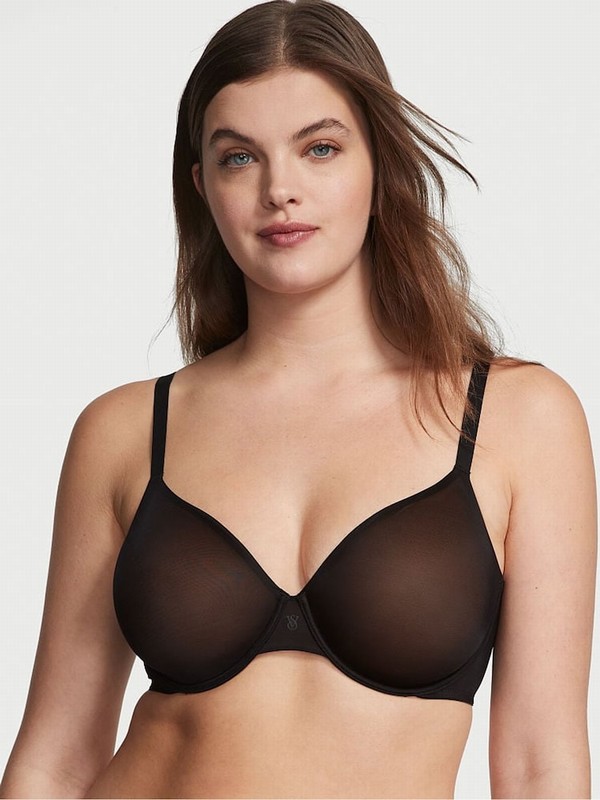 Black Victoria Secret AngeLightly Lined Full Cup Bras | LDFPW5746