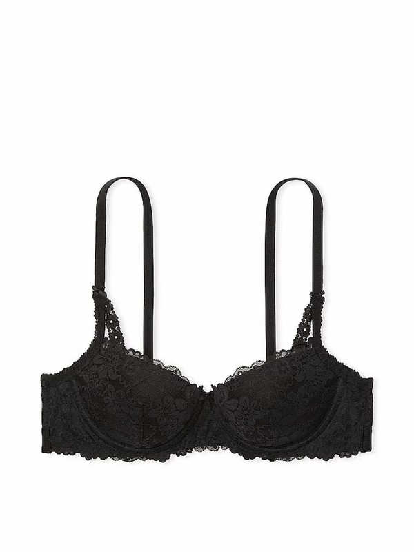 Black Victoria Secret Balcony Lace Bras | HTCSV3172