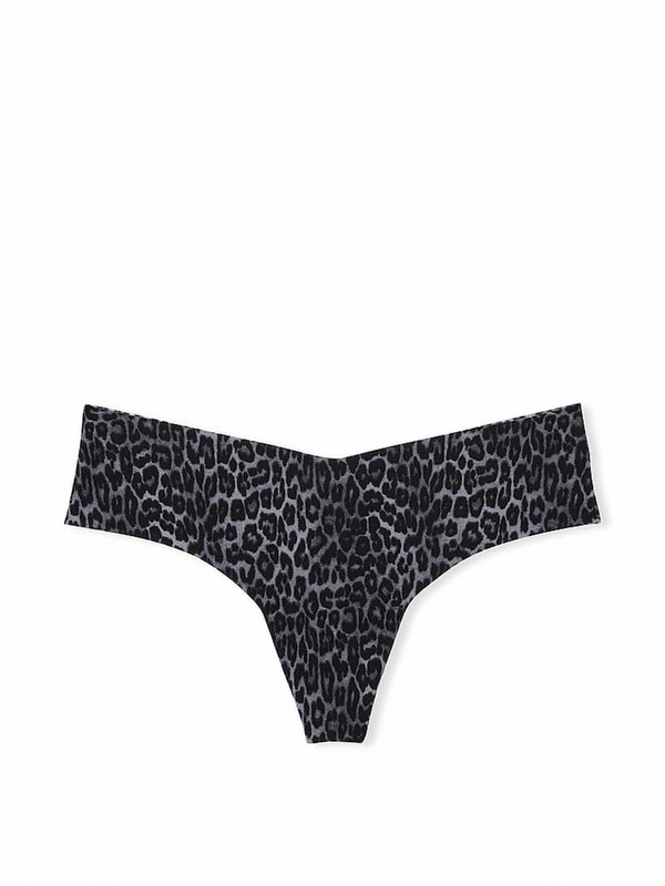 Black Victoria Secret Basic Animal Instincts Thong Underwear | PYVIT5762