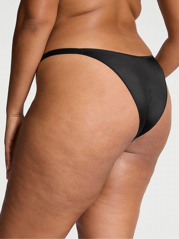 Black Victoria Secret Brazilian Star Shine Underwear | XSQIY2157