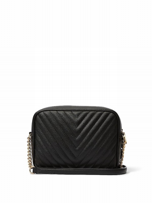 Black Victoria Secret Bucket Crossbody Bags | TQEIF0518