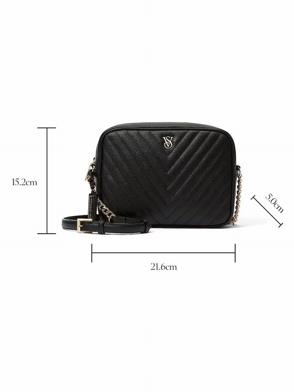 Black Victoria Secret Bucket Crossbody Bags | TQEIF0518