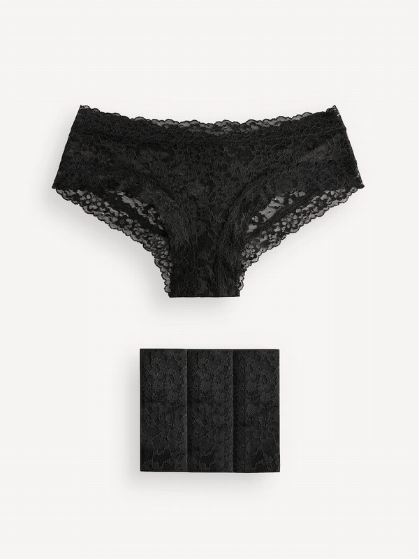 Black Victoria Secret Cheeky 4 Pack Underwear | GAIUF6457