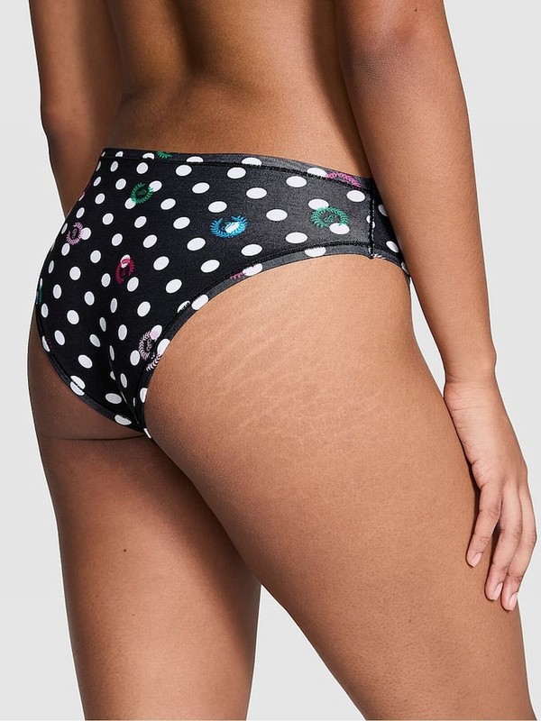 Black Victoria Secret Cheeky Cotton Cheeky Underwear | HBMSJ7950