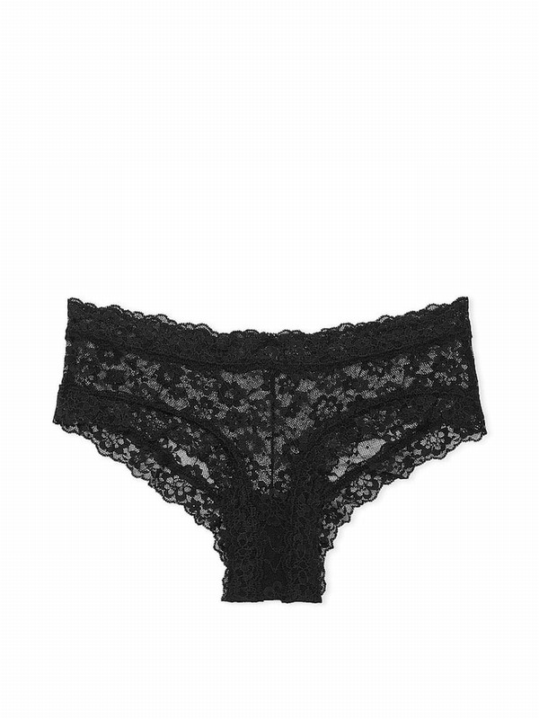 Black Victoria Secret Cheeky Underwear | PLRNC1645