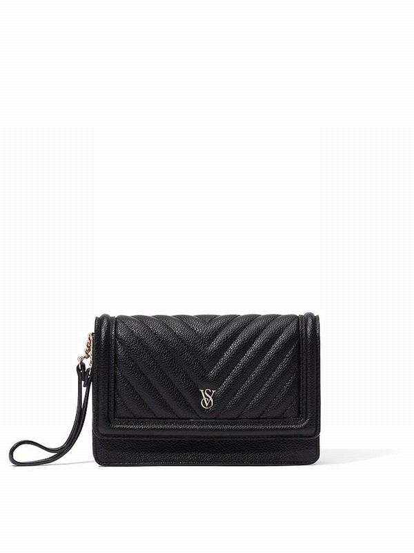 Black Victoria Secret Clutch Crossbody Bags | ZAMKG6809