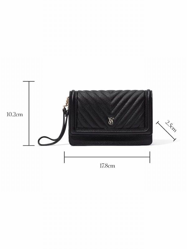 Black Victoria Secret Clutch Crossbody Bags | ZAMKG6809