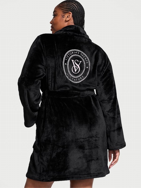 Black Victoria Secret Cosying Gown Nightwear | JHNFP0765