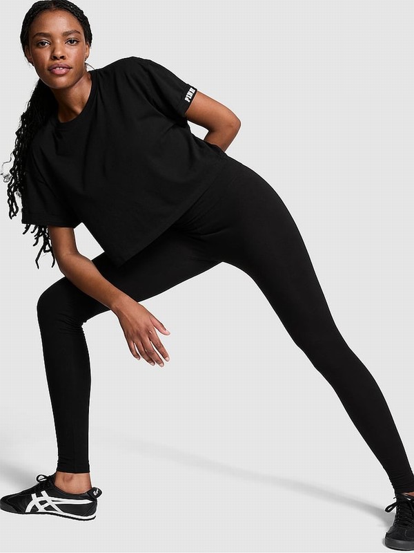 Black Victoria Secret Cotton Leggings | AVYKH3421