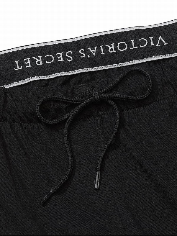 Black Victoria Secret Cotton Long Nightwear | SOTQG6490