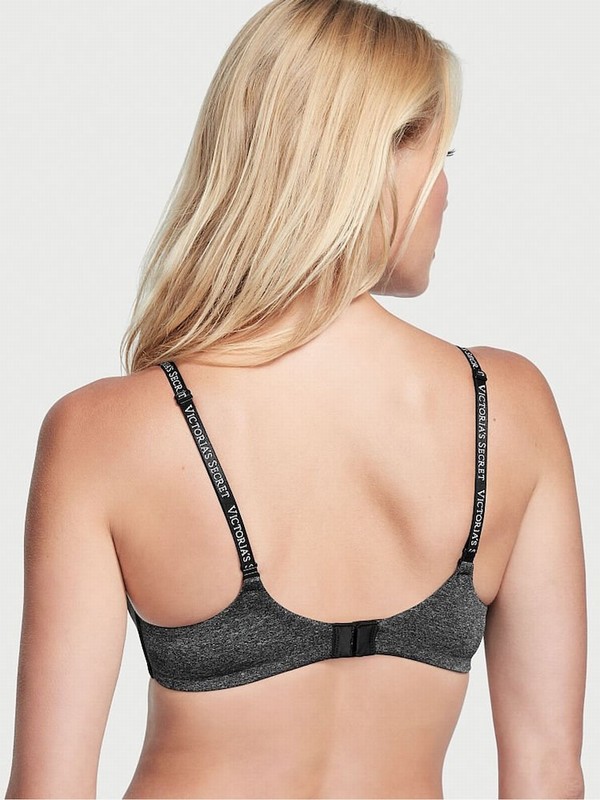 Black Victoria Secret Cotton Non WiLightly Lined Bras | AXEOI7103