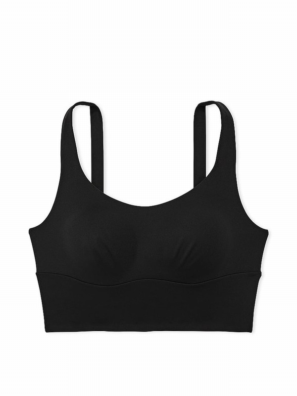 Black Victoria Secret Cross Back Mesh Sports Bra | MZAYJ8279