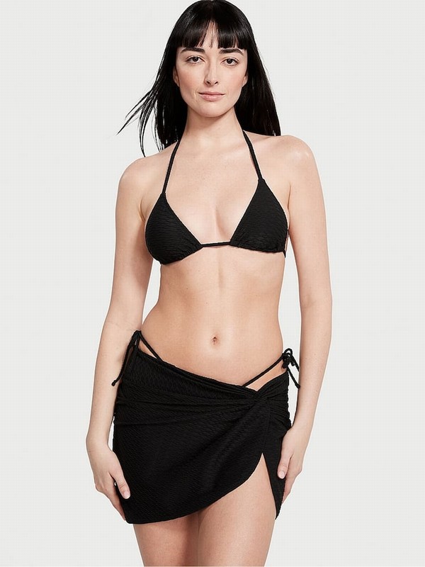 Black Victoria Secret Fishnet Triangle Bikini Top | OGMBC5460