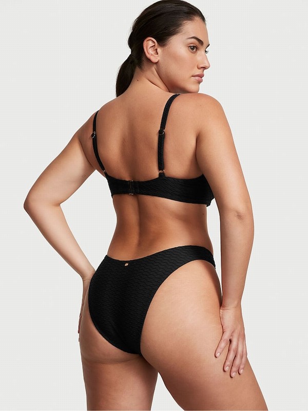 Black Victoria Secret Fishnetzilian Bikini Bottom | UXYKJ2657