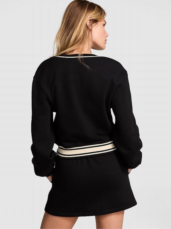 Black Victoria Secret Fleece Cardigans | FCMPK3684