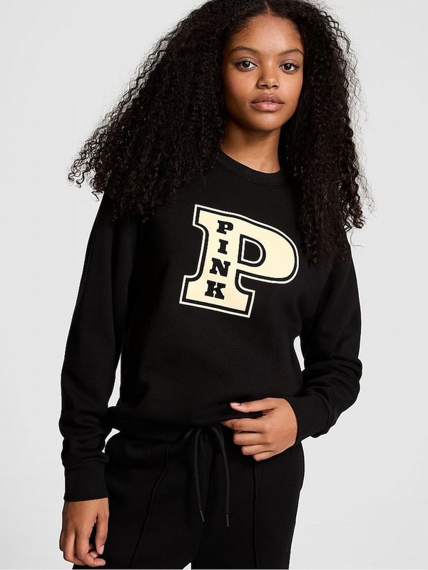 Black Victoria Secret Fleece Sweatshirts | LOKQN4953