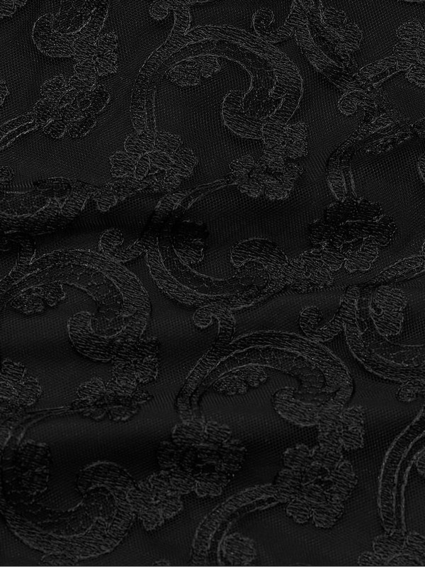 Black Victoria Secret Flowering Vines Broderieing Slip Lingerie | YBRCN0817