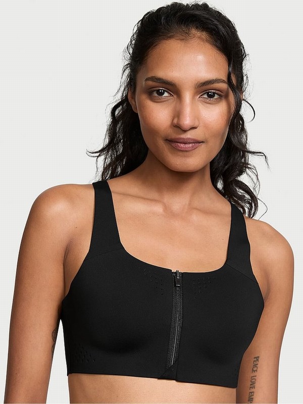 Black Victoria Secret Front Close VSX Featherweight™ Max High Support Bras | FRIXJ8601